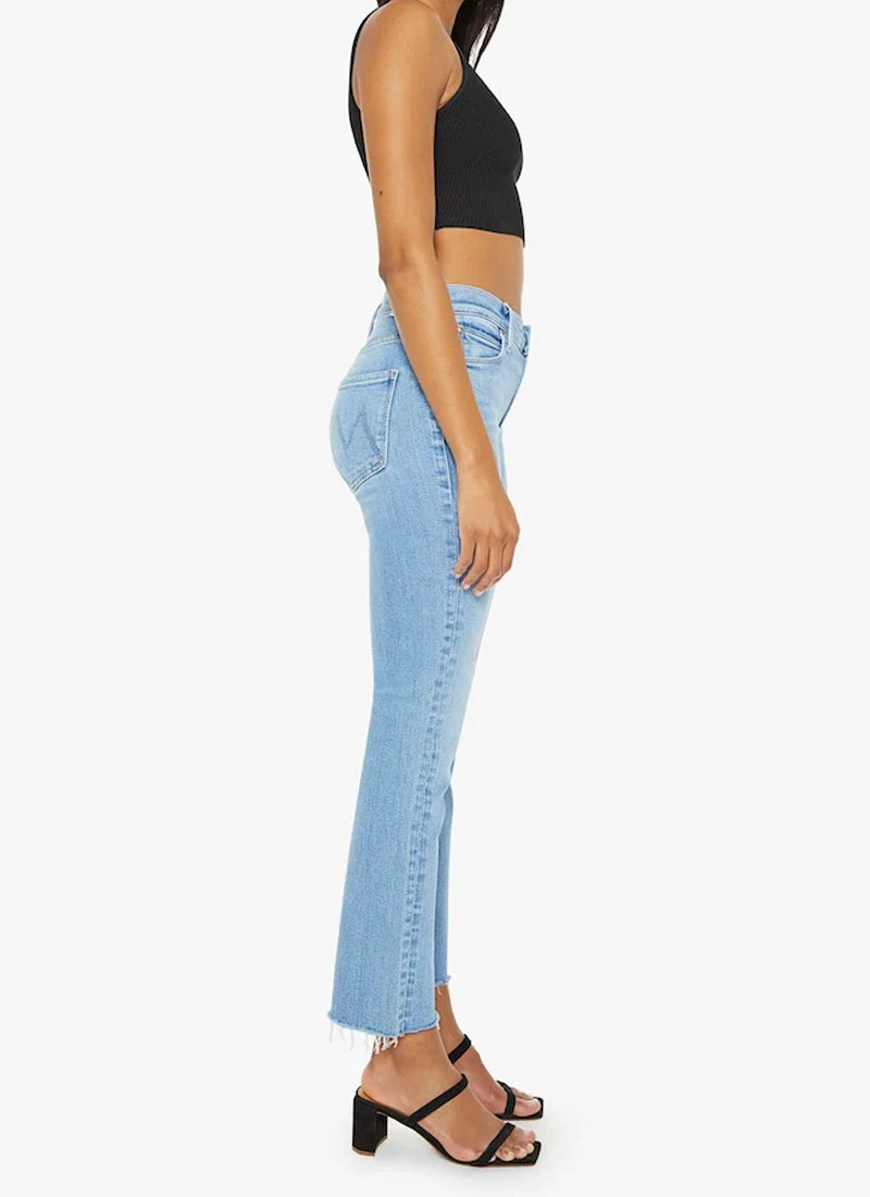 MOTHER Mid Rise Dazzler Ankle Fray Jeans