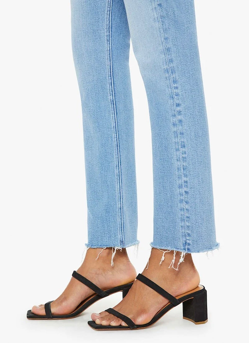 MOTHER Mid Rise Dazzler Ankle Fray Jeans