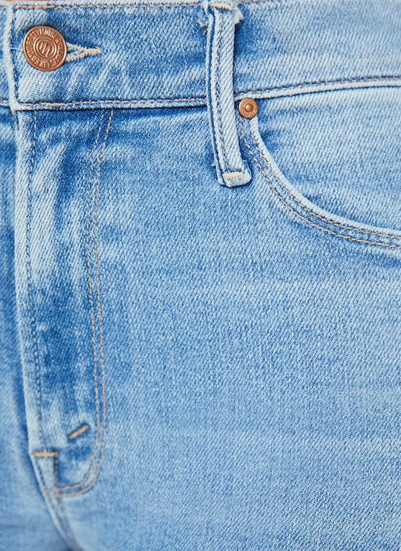 MOTHER Mid Rise Dazzler Ankle Fray Jeans
