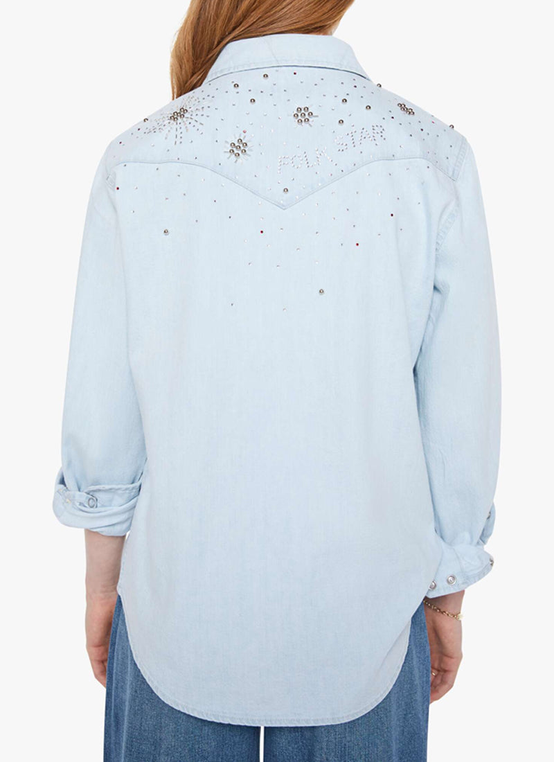 All My Exes Denim Button Up Shirt by Mother at Andrews