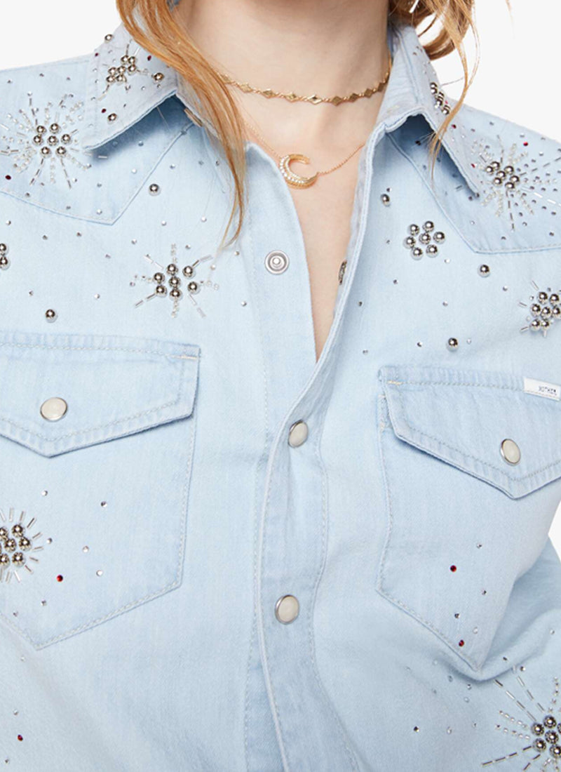 All My Exes Denim Button Up Shirt by Mother at Andrews