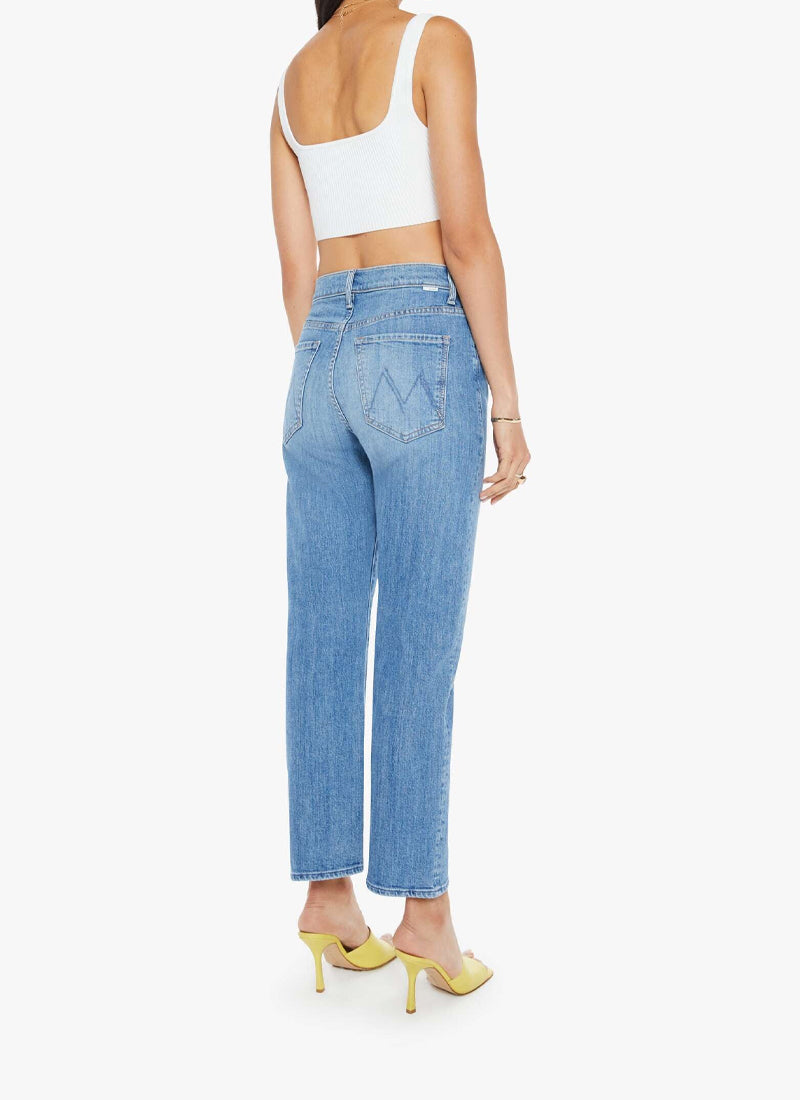 MOTHER The Ditcher Zip Crop Straight Leg Jeans