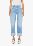 MOTHER The Half Pipe Ankle Cuff Fray Wide Leg Jeans
