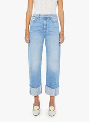 MOTHER The Half Pipe Ankle Cuff Fray Wide Leg Jeans