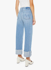 MOTHER The Half Pipe Ankle Cuff Fray Wide Leg Jeans