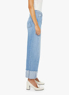 MOTHER The Half Pipe Ankle Cuff Fray Wide Leg Jeans