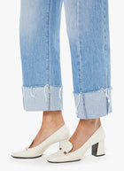 MOTHER The Half Pipe Ankle Cuff Fray Wide Leg Jeans