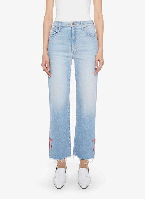 Rambler Zip Slice Hover Fray Straight Leg Jeans by Mother at Andrews