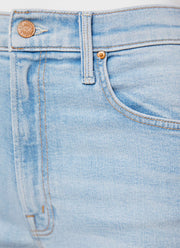 MOTHER The Rambler Zip Slice Hover Fray Straight Leg Jeans