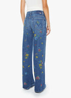 MOTHER The Rerun Zip Sneak Wide Leg Jeans