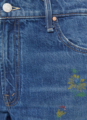 MOTHER The Rerun Zip Sneak Wide Leg Jeans