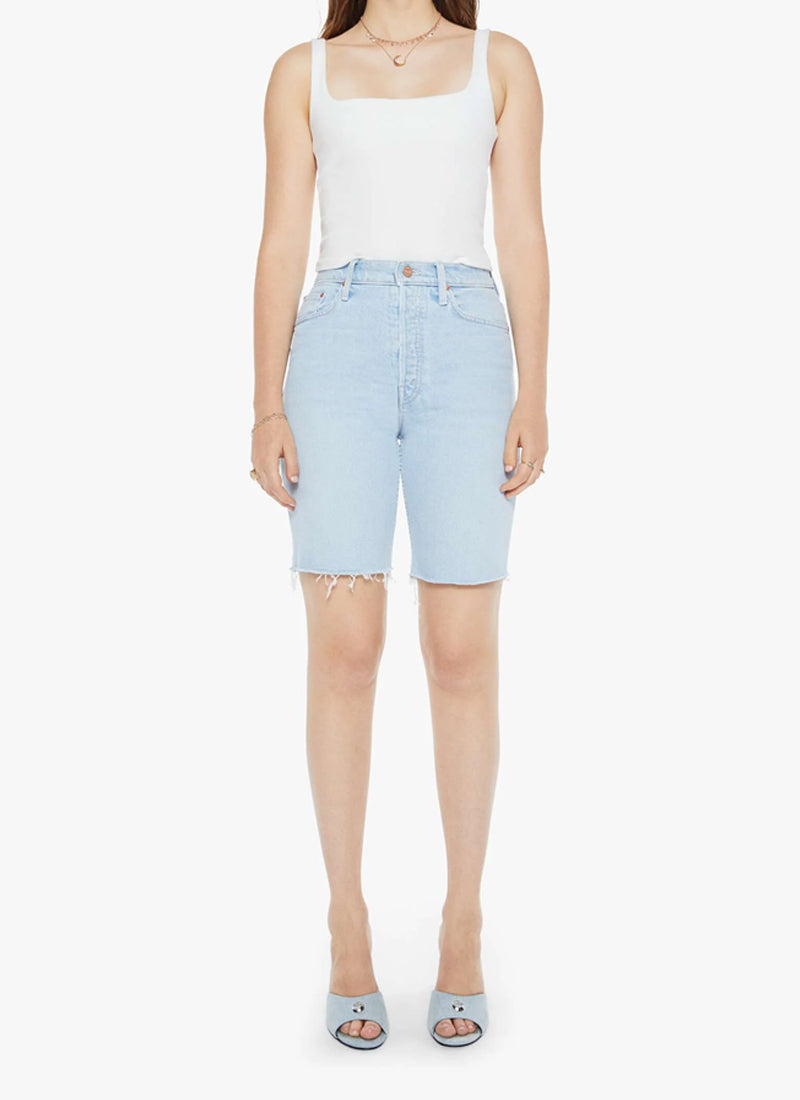 MOTHER High Waisted Rider Bermuda Short Fray