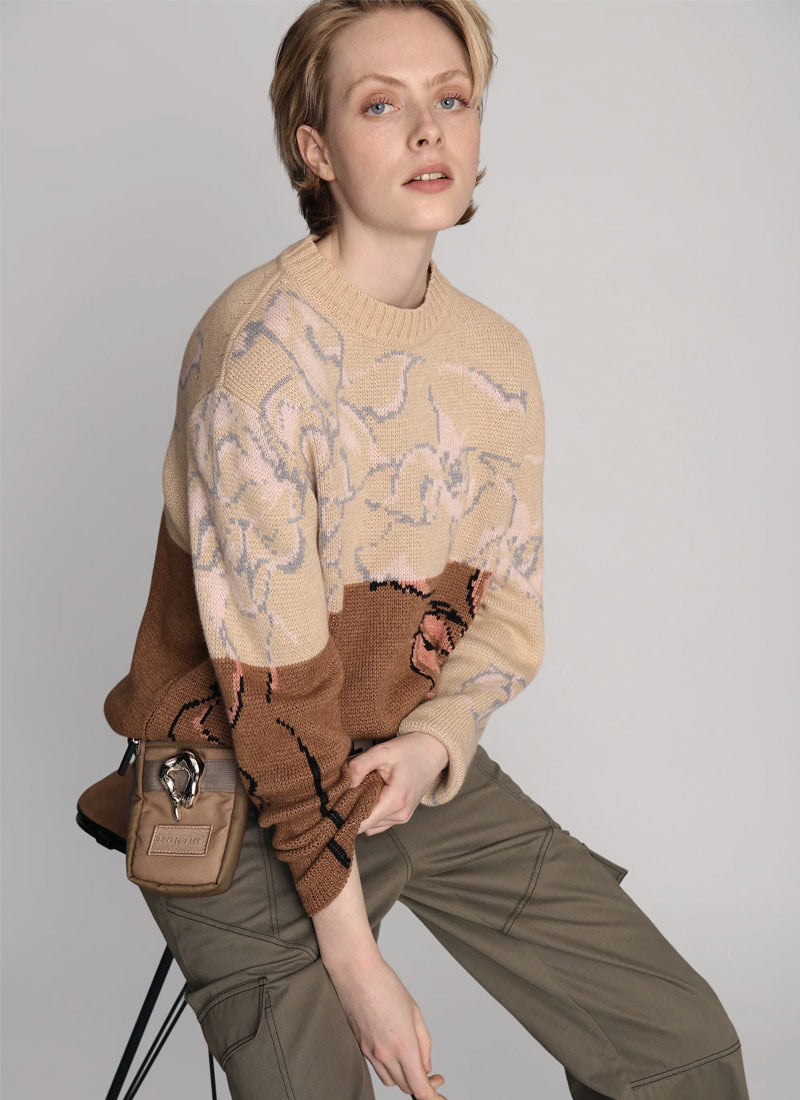 Munthe Eren Floral Intarsia Sweater