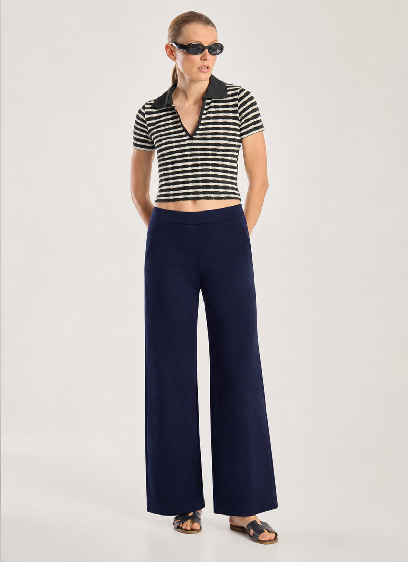 Nanley Jersey Wide Leg Pull On Pant