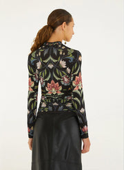 Natalia Long Sleeve Jersey Blouse