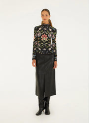 Natalia Long Sleeve Jersey Blouse