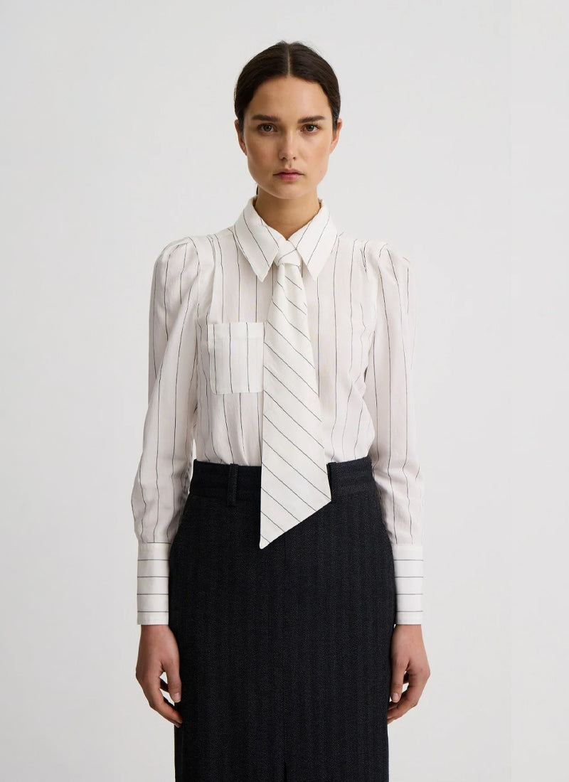 Necktie Box Pleat Shirt