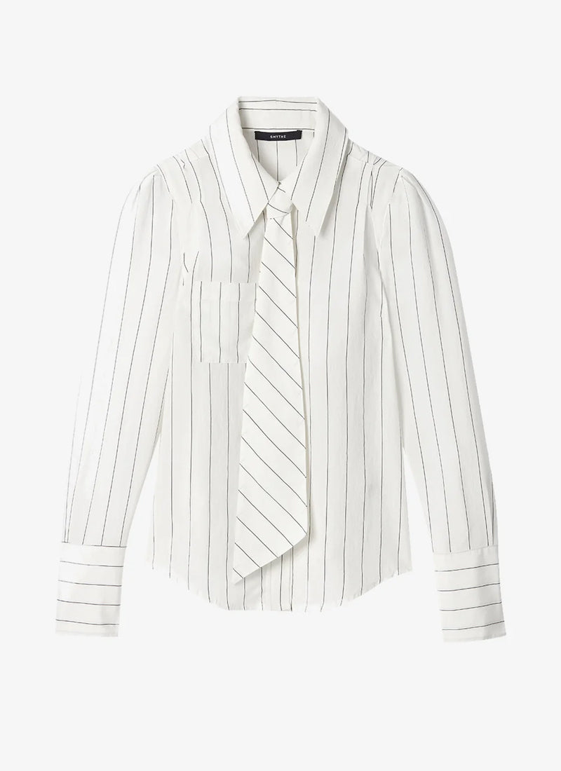 SMYTHE Necktie Box Pleat Shirt