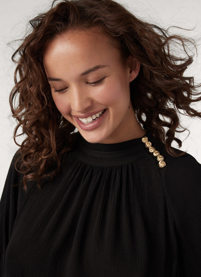ba&sh Neil Balloon Sleeve Blouse