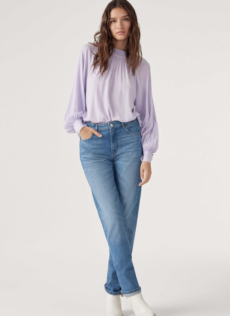 ba&sh Neil Balloon Sleeve Blouse