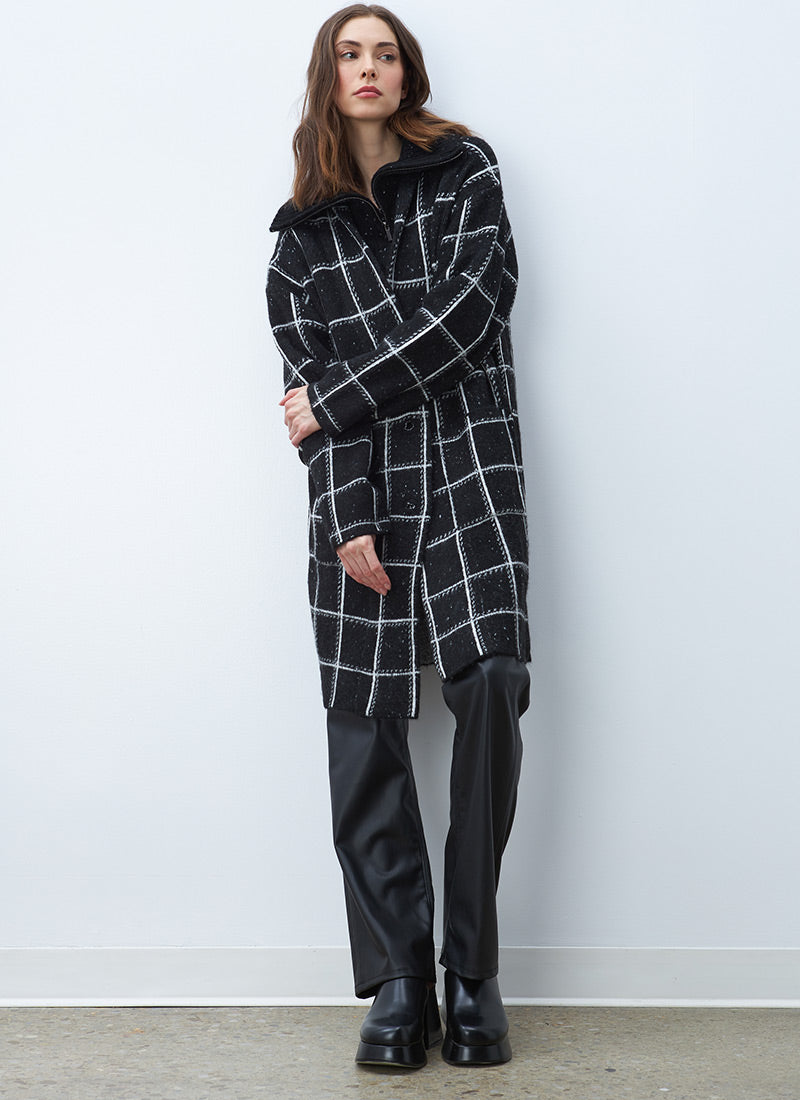 Line Nellie Grid Coatigan