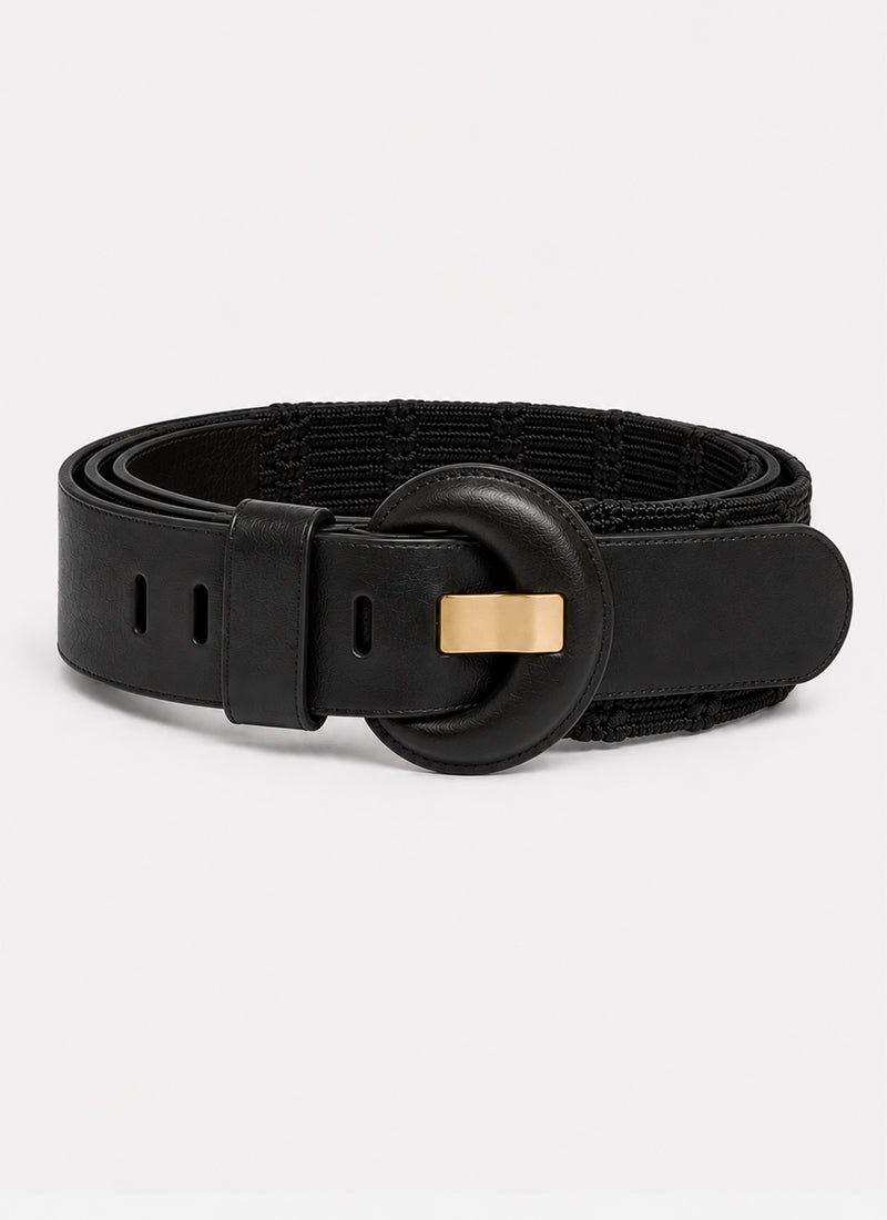 Gavazzeni Italy Oprah Elastic Oval Buckle Belt