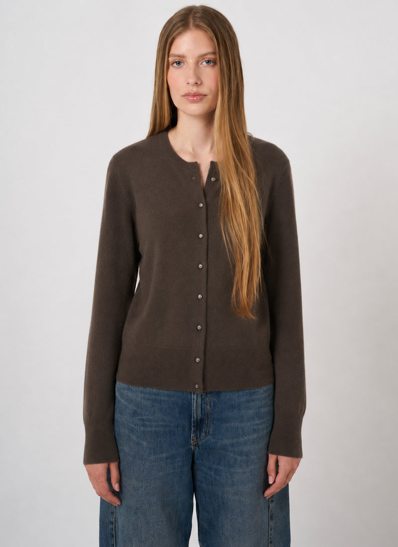 Organic Cashmere Knit Cardigan