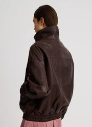 Oversized Leather Bomber