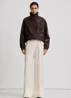 Oversized Leather Bomber