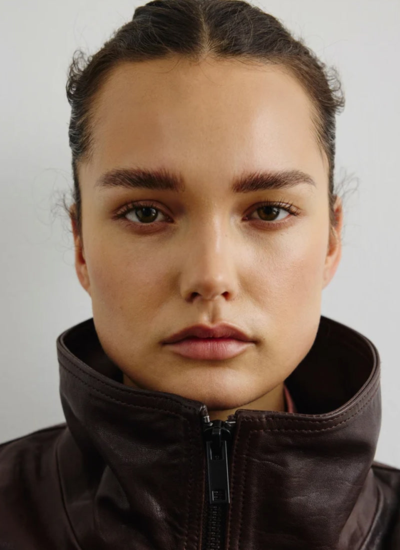 Oversized Leather Bomber