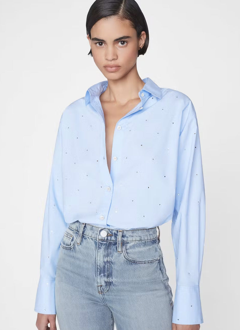 Frame The Oversized Rhinestone Shirt