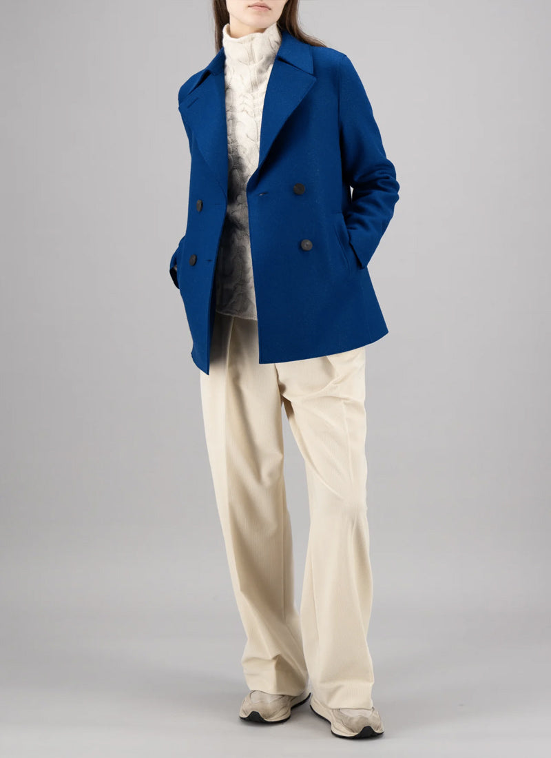 Harris Wharf London Pressed Wool Peacoat