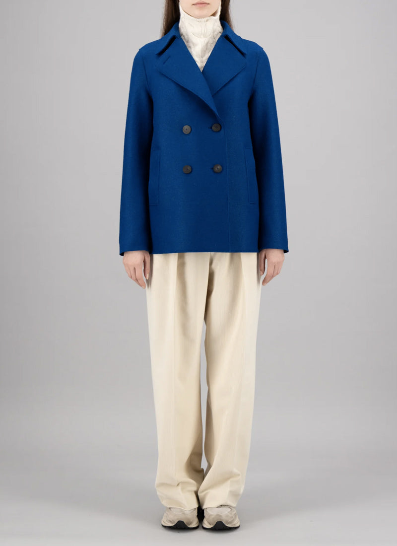 Harris Wharf London Pressed Wool Peacoat