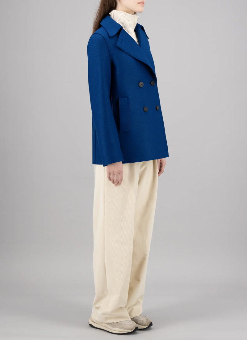 Harris Wharf London Pressed Wool Peacoat