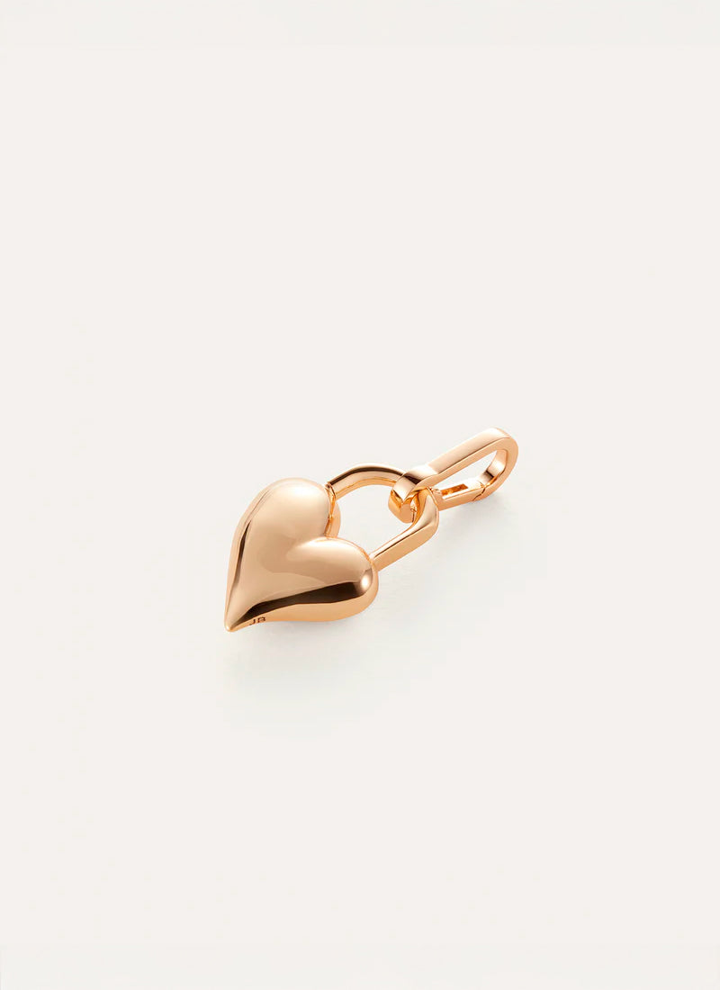 Jenny Bird Padlock Heart Charm Gold