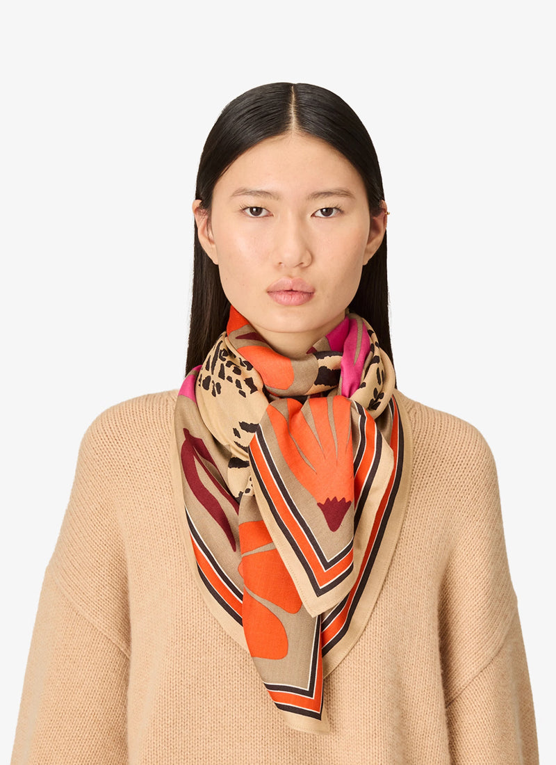 Panteo Tiger Silk Modal Scarf