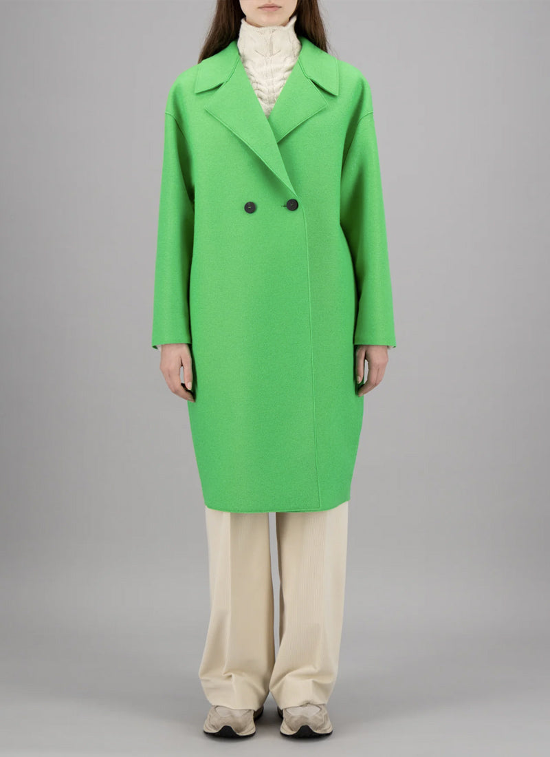 Harris Wharf Double-Breasted Pressed Wool Coat