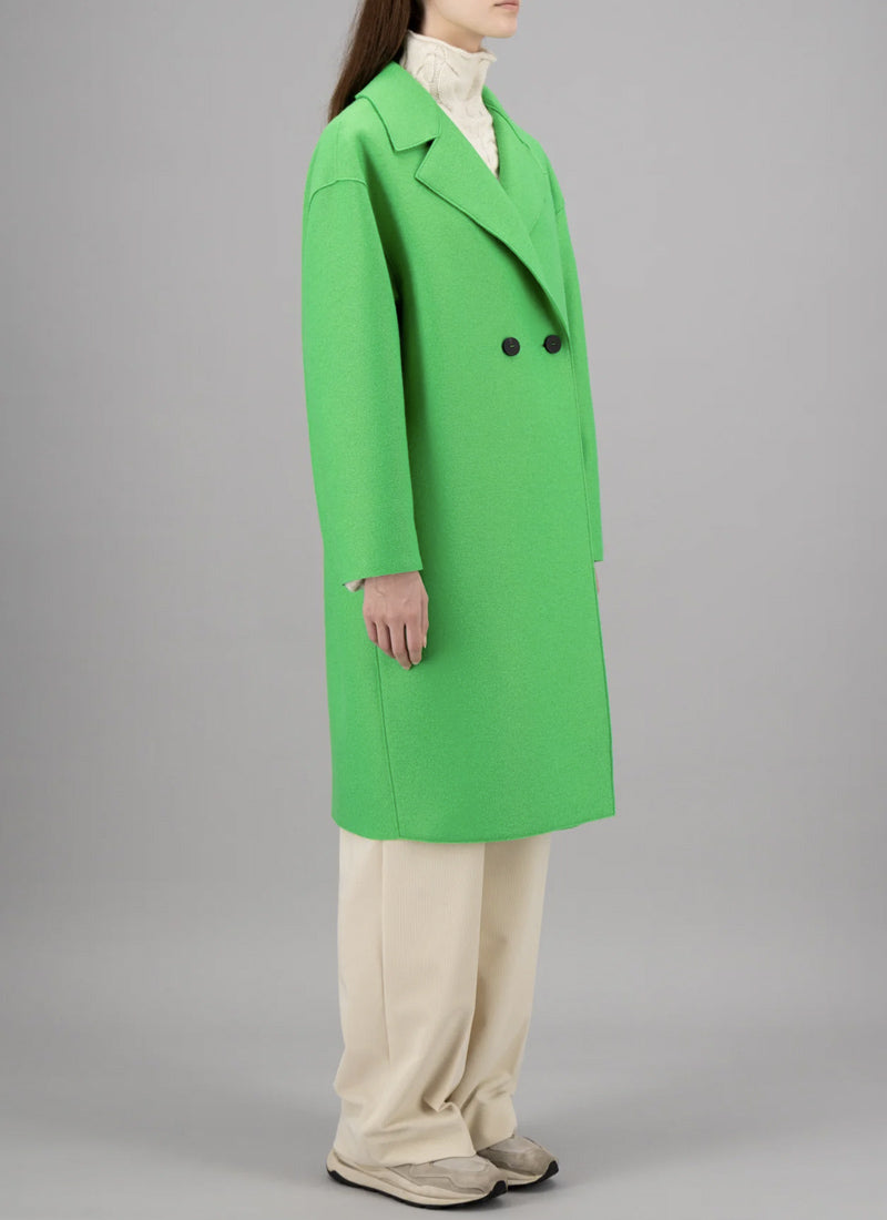 Harris Wharf Double-Breasted Pressed Wool Coat