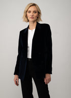 Parigi Foderata Double Breasted Velvet Blazer