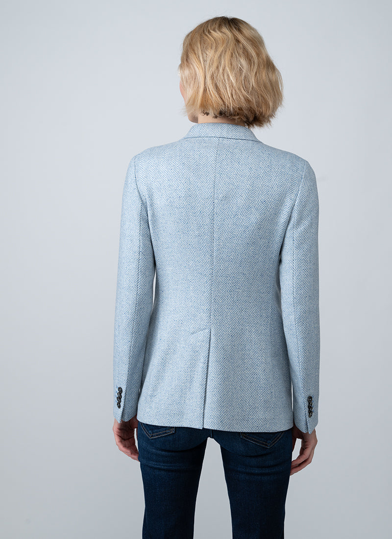 Parigi Svuotata Double Breasted Herringbone Blazer