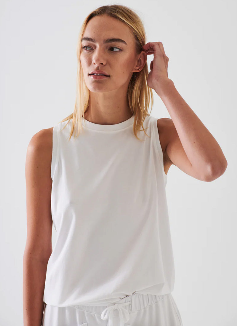 Patrick Assaraf Iconic Boyfriend Fit Tank