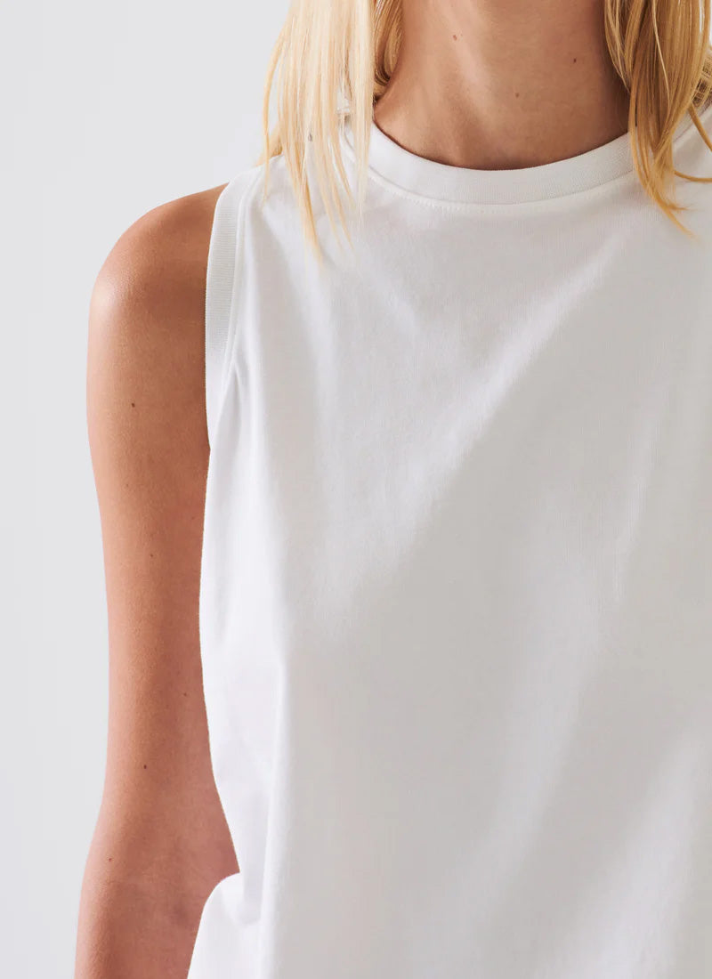 Patrick Assaraf Iconic Boyfriend Fit Tank