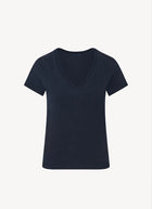 Patrick Assaraf Short Sleeve Iconic Stretch V-Neck Tee