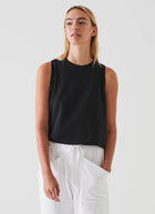 Patrick Assaraf Iconic Stretch Boyfriend Tank