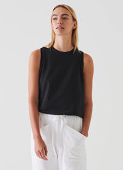 Patrick Assaraf Iconic Stretch Boyfriend Tank