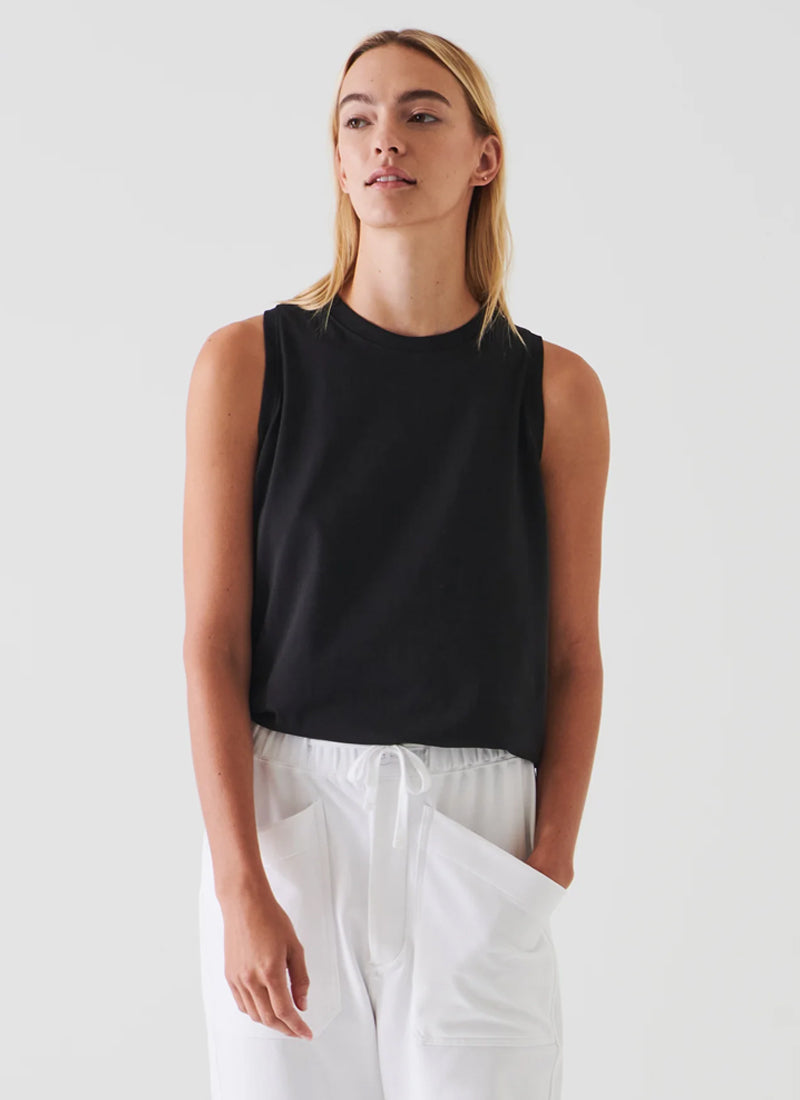Patrick Assaraf Iconic Stretch Boyfriend Tank