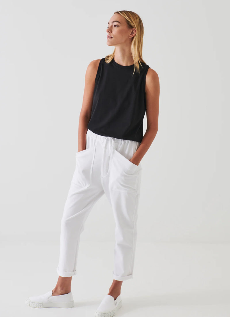 Patrick Assaraf Iconic Stretch Boyfriend Tank