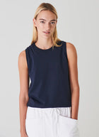 Patrick Assaraf Iconic Boyfriend Fit Tank