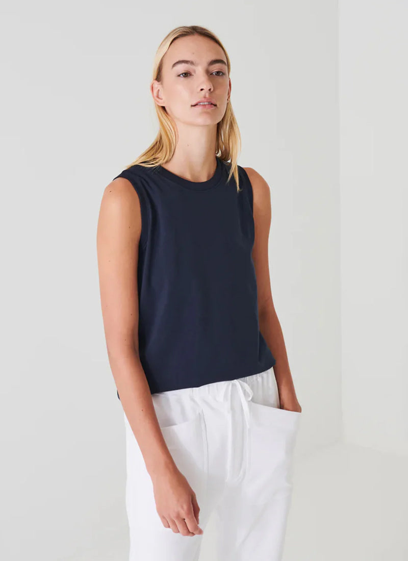 Patrick Assaraf Iconic Boyfriend Fit Tank