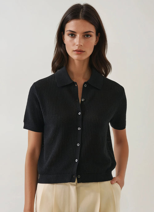 Cotton Cashmere Button-Up Knit by Patrick Assaraf